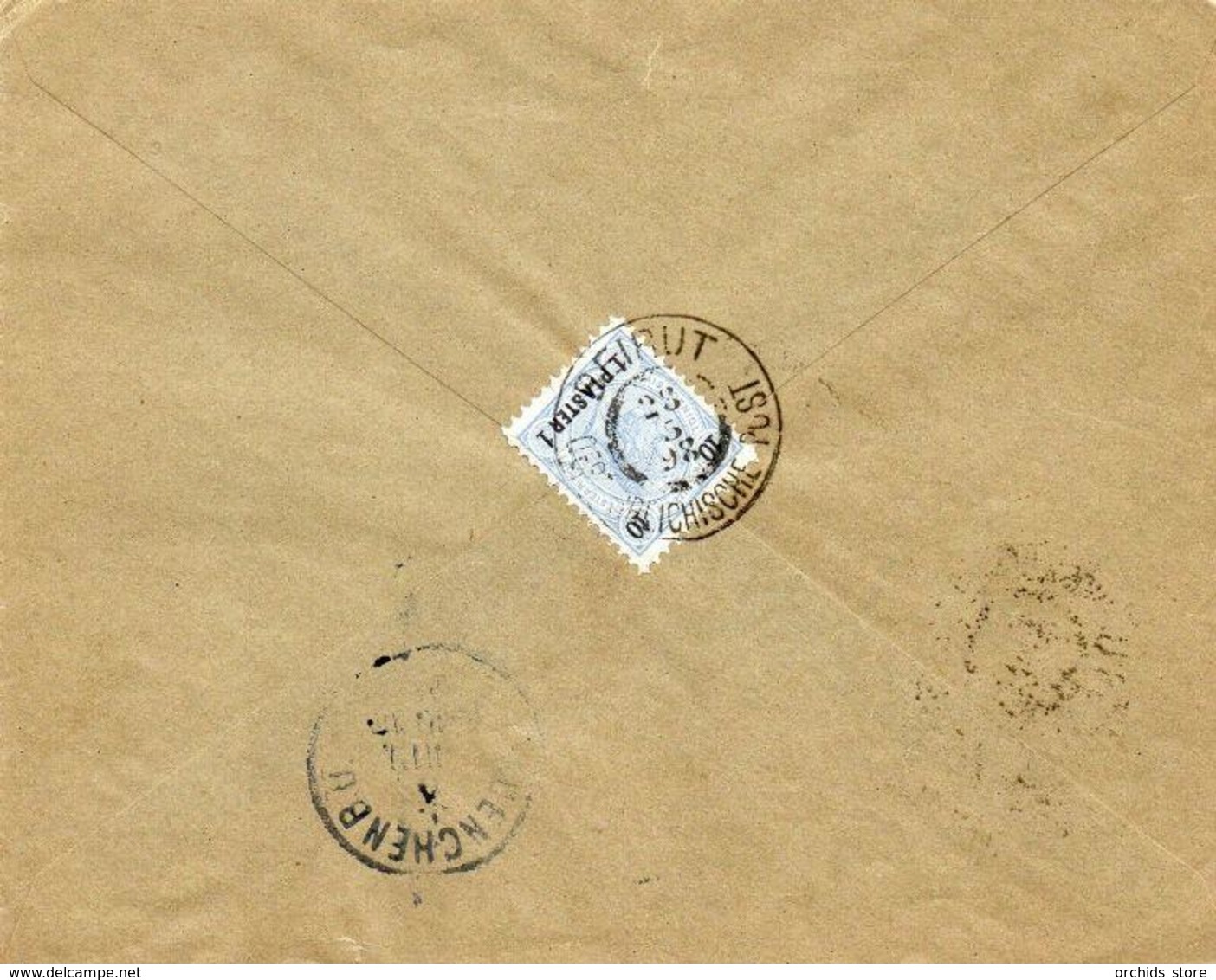 E11 Superb Austria Levant Cover Beirut Lebanon Very Beautiful Strike To Munich 1898 - Lebanon