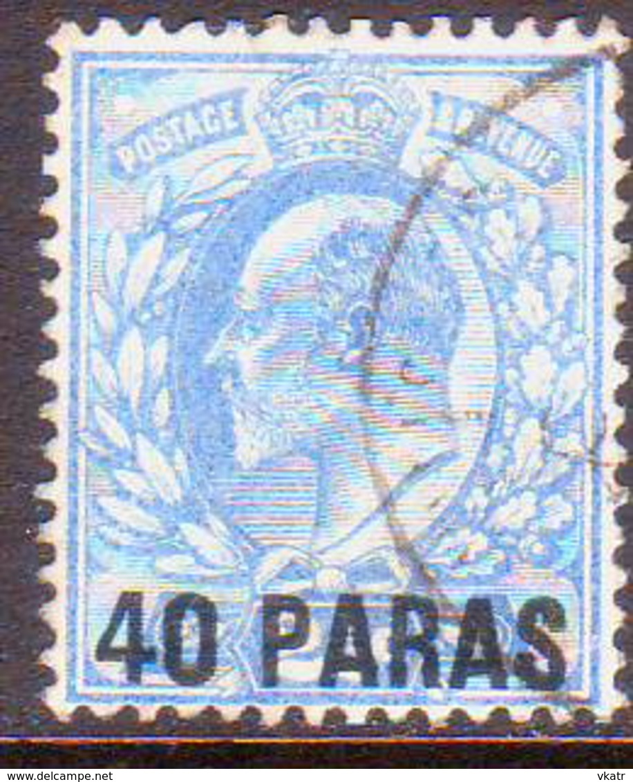 BRITISH LEVANT 1902 SG #8a 40pa. On 2½d Used Pale Ultramarine - British Levant