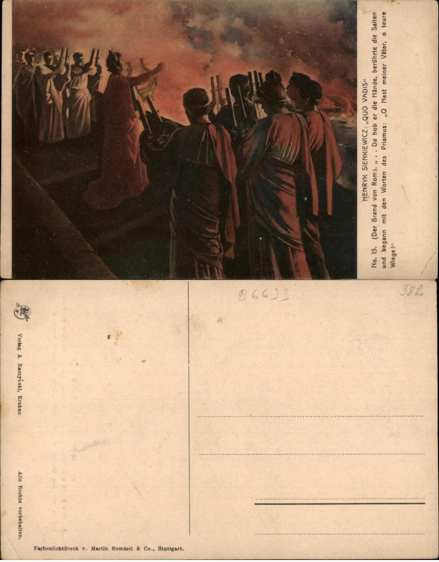 HENRYK SIENKIEWICZ PAINTING POSTCARD - Malerei & Gemälde