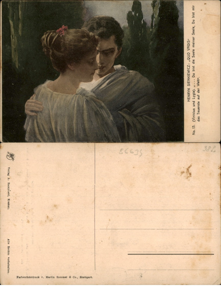 HENRYK SIENKIEWICZ PAINTING POSTCARD - Schilderijen