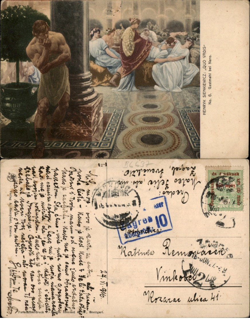 HENRYK SIENKIEWICZ PAINTING POSTCARD - Malerei & Gemälde