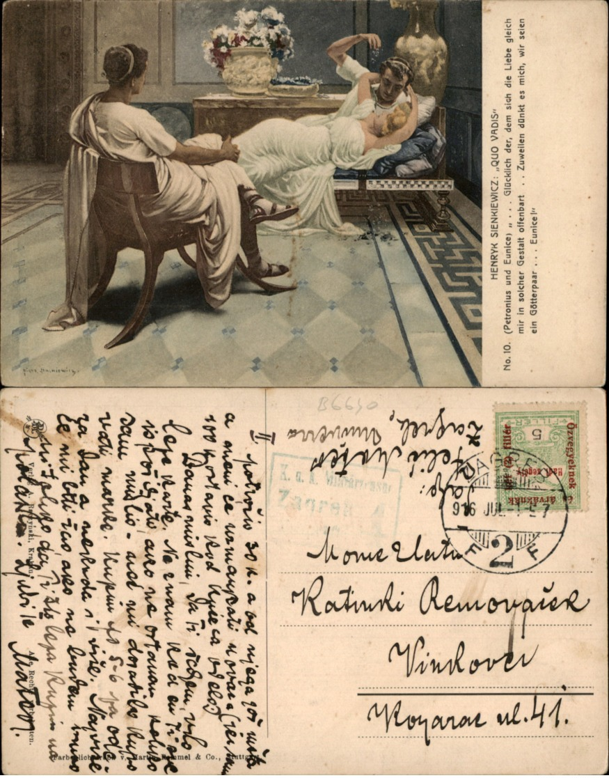 HENRYK SIENKIEWICZ PAINTING POSTCARD - Malerei & Gemälde