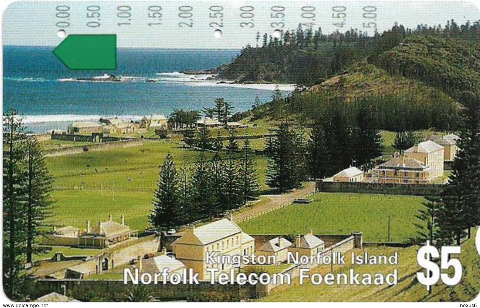 Norfolk Isl. - Telstra/Norfolk. Tel (Anritsu) - Kingston (Not SCC Issue), 1994, 5$, 14.000ex, Used - Ile Norfolk