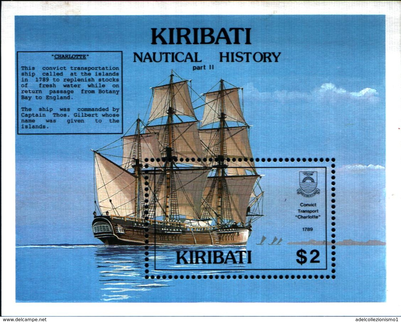 6479B)  KIRIBATI-BF-N.13 -STORIA DELLA NAVIGAZIONE-MNH** - Kiribati (1979-...)