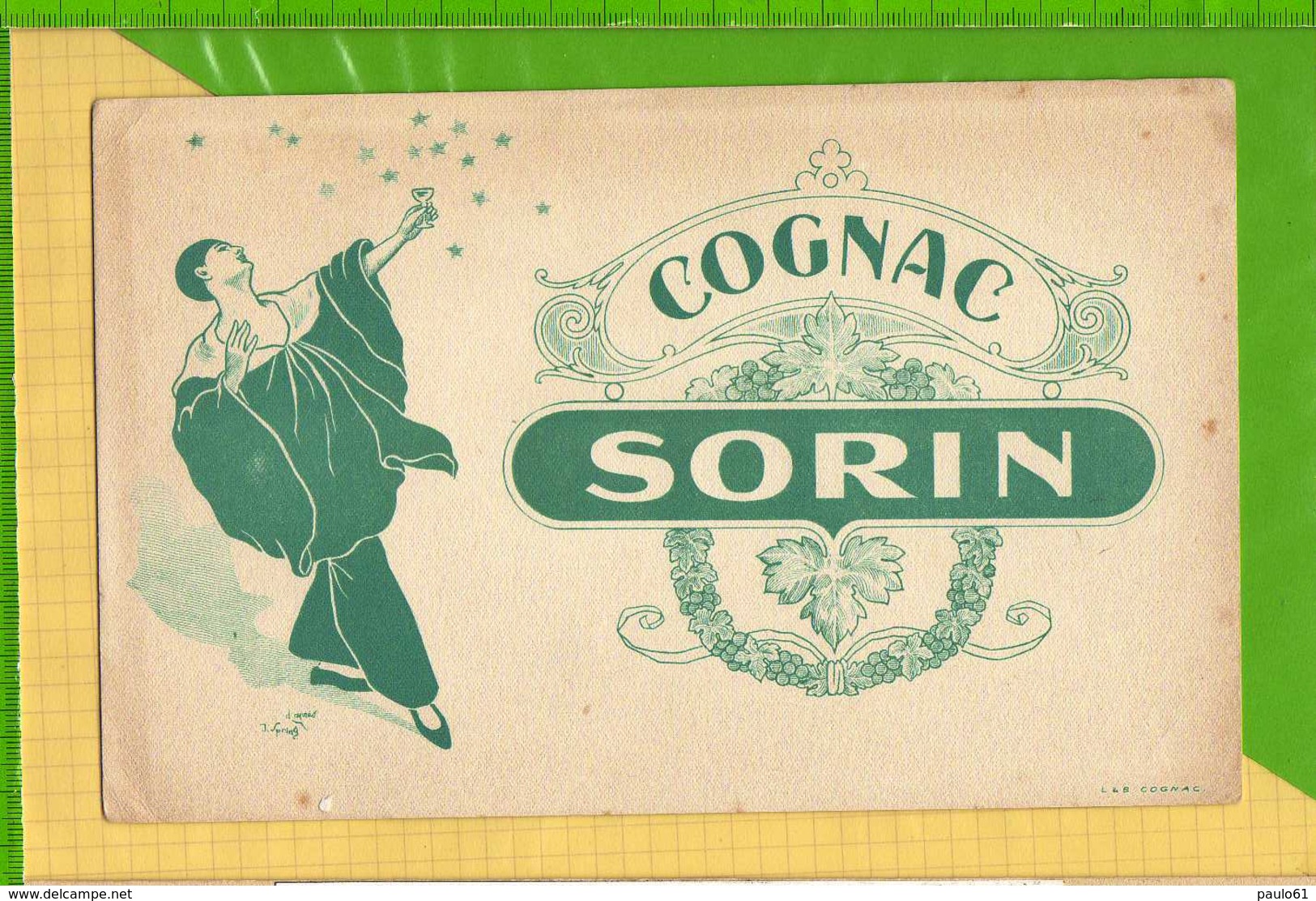 Buvard & Blotting Paper :  Cognac SORIN - Liqueur & Bière
