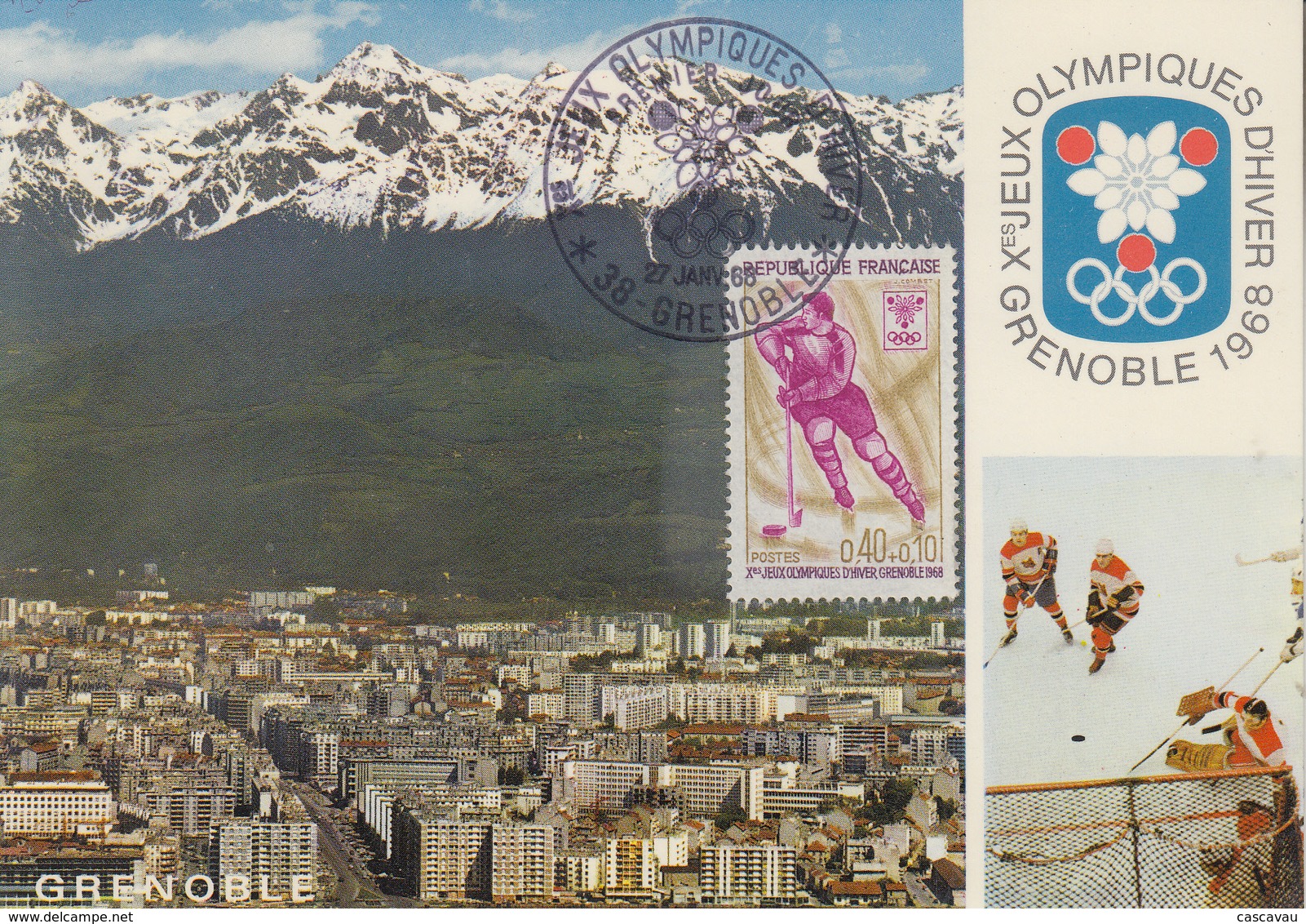 Carte  Maximum  1er  Jour    FRANCE    Jeux  Olympiques  D' Hiver   GRENOBLE   1968 - Winter 1968: Grenoble