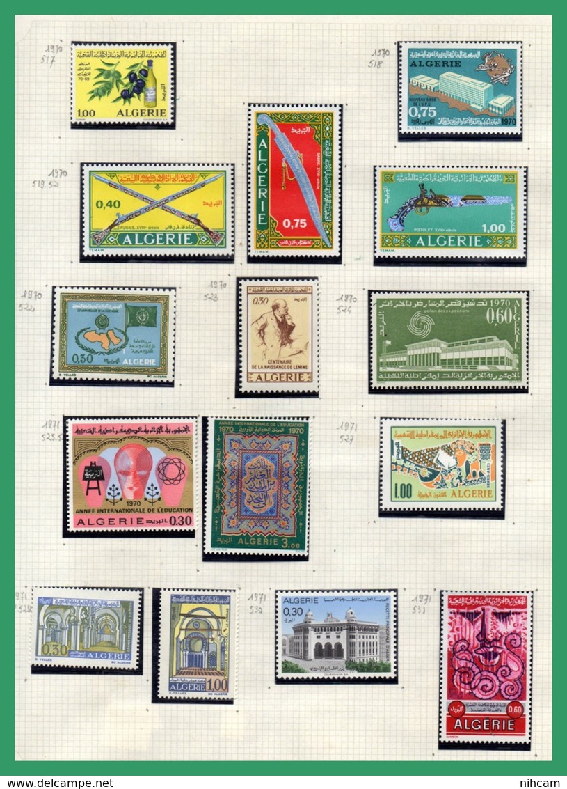 Collection Algérie ** et obl. 58 SCANS (Forte cote à voir, à profiter !) MNH and used dt PA Blocs Taxe Préo