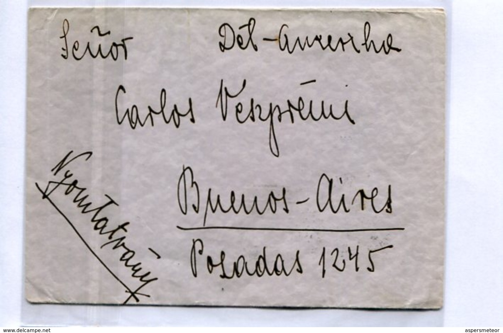 ENVELOPE CIRCULEE DU BUDAPEST, NAGYAR A L'ARGENTINE. ANNEE 1937. BANDELETA PARLANTE -LILHU - Covers & Documents