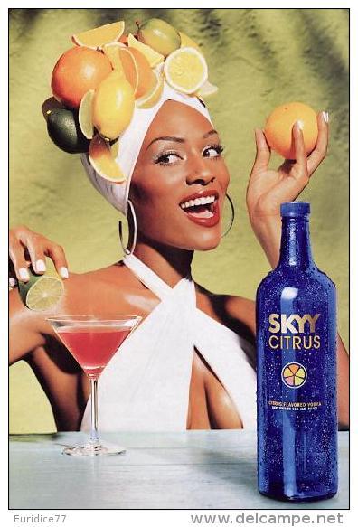 SkyY Vodka Advertising Postcad Sexy Girl - Size 15x10 Cm. Aprox. - Publicidad