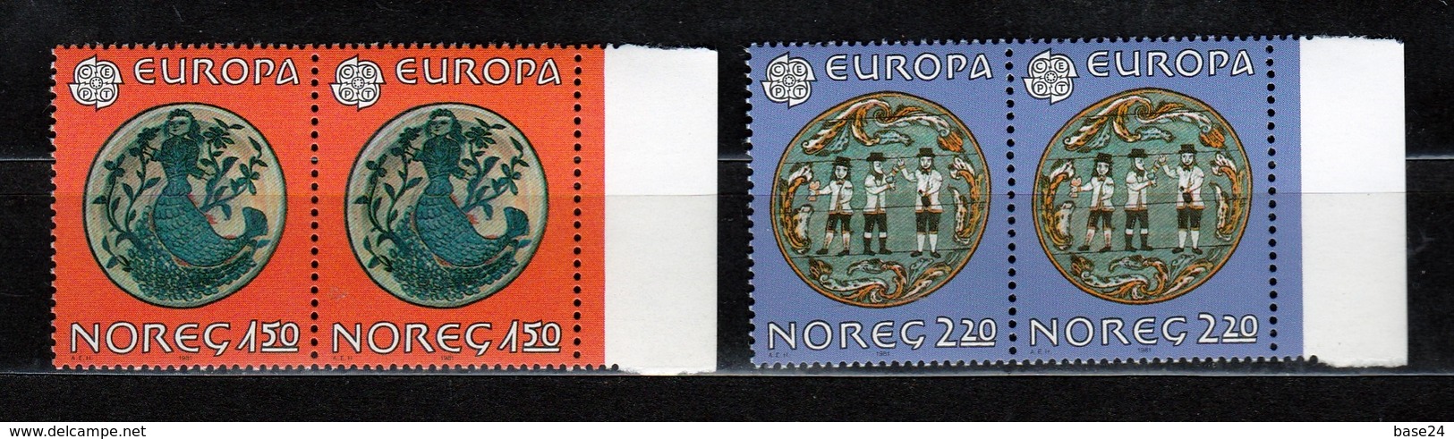 1981 Norvegia Norway EUROPA CEPT EUROPE 2 Serie Di 2v. MNH** Coppia - 1981