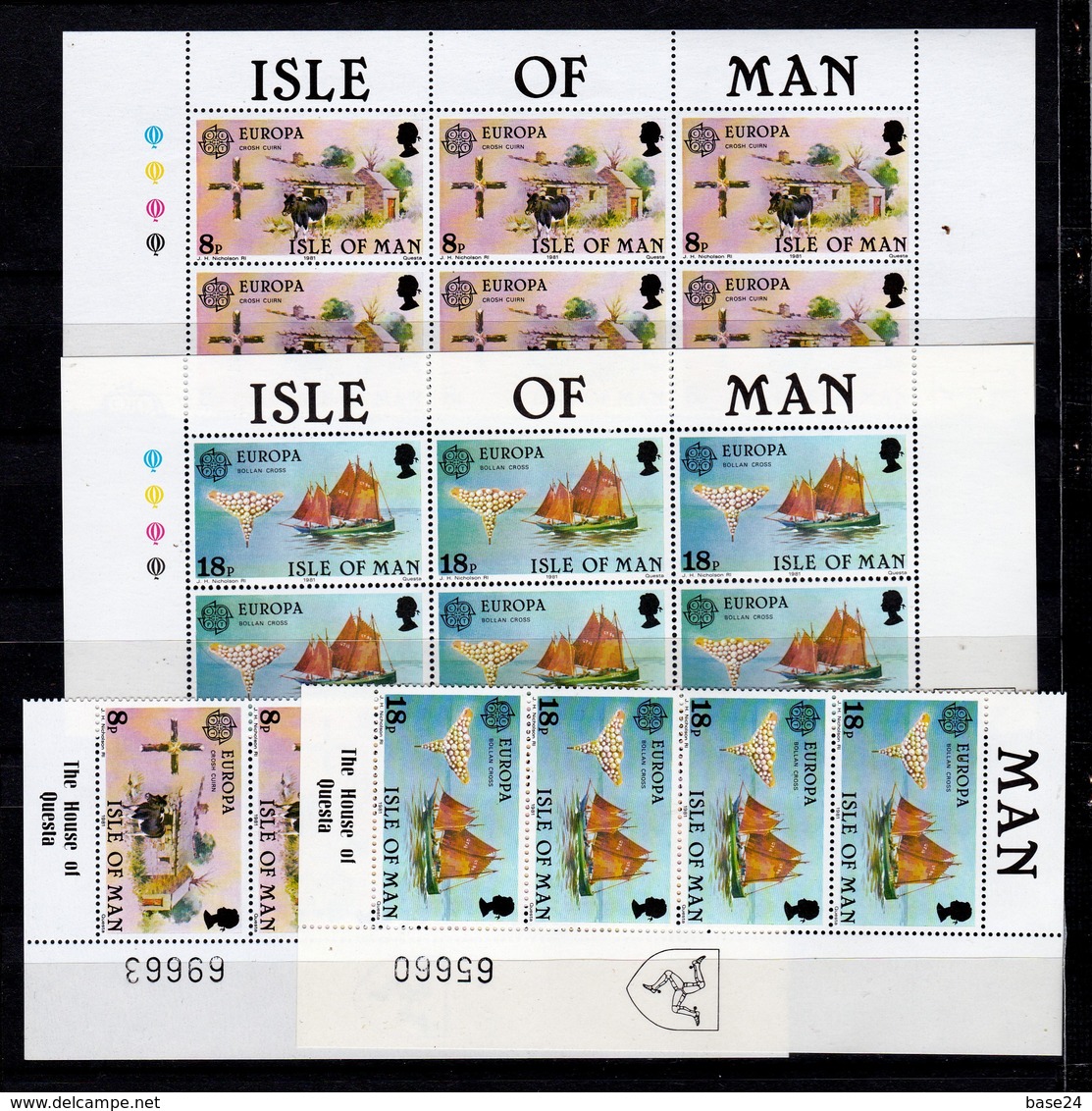 1981 Isola Di Man Isle Of Man EUROPA CEPT EUROPE 10 Serie Di 2v. MNH** - 1981