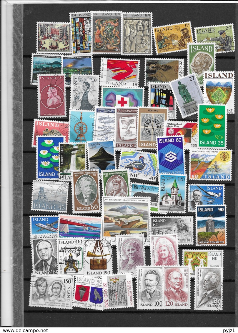 Iceland Used Collection (7 Scans) - Collections (sans Albums)