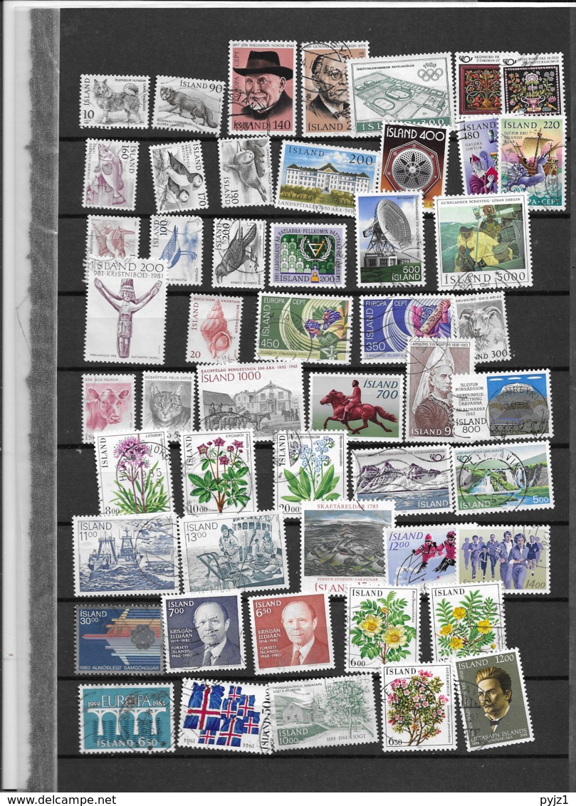 Iceland Used Collection (7 Scans) - Collections (sans Albums)