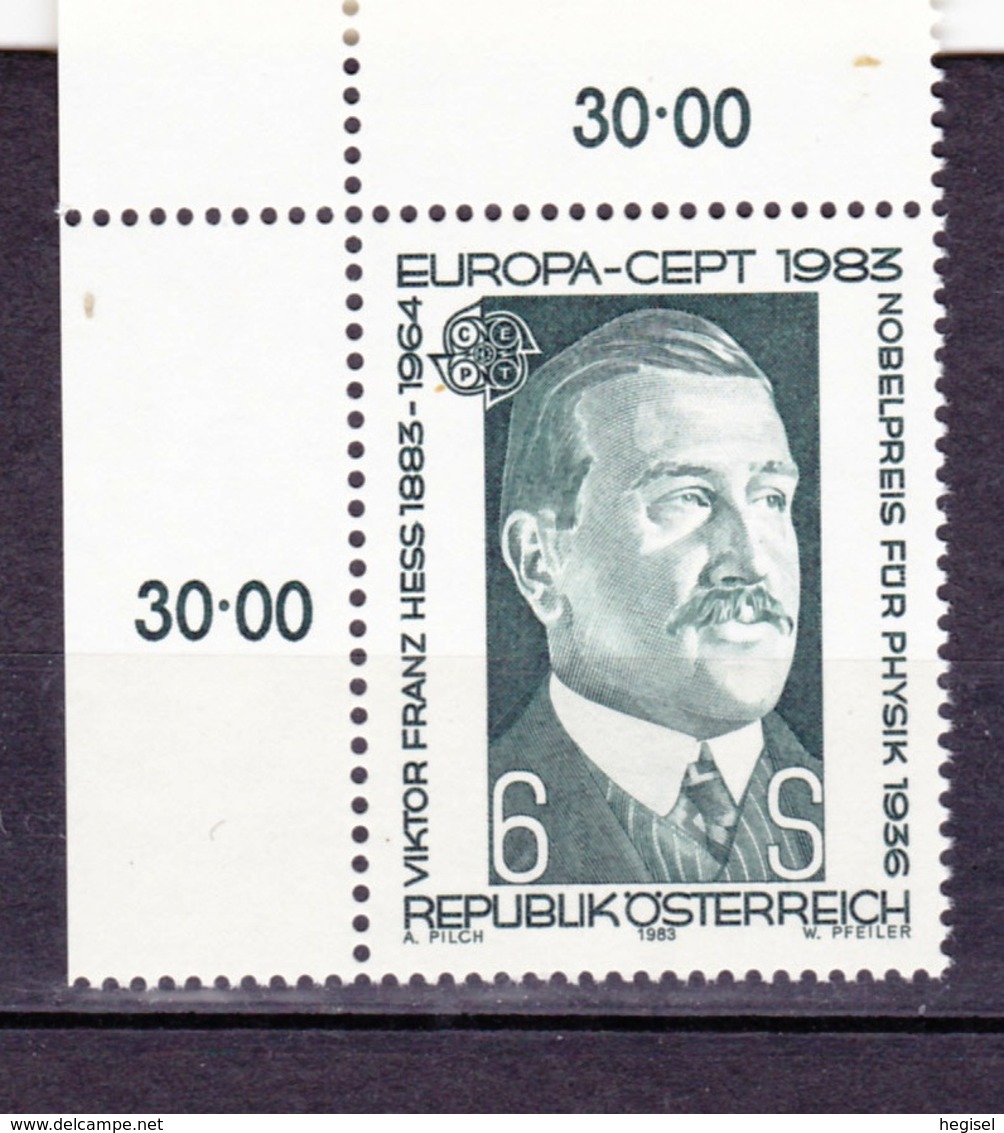 1983, Österreich, "100.Geburtstag Von Nobelpreisträger Viktor Hess", CEPT - Europamarke, Postfrisch - 1982