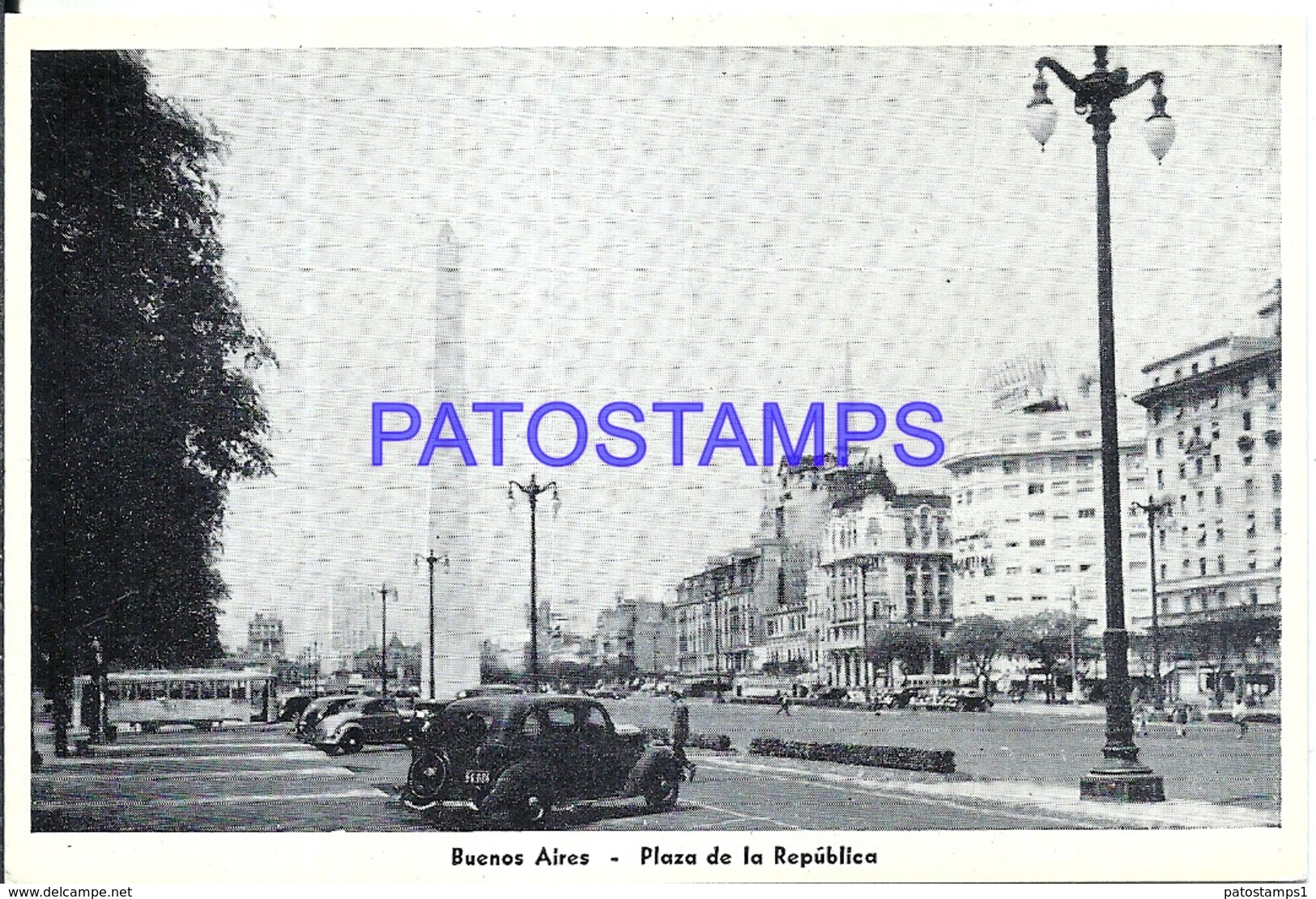 117371 ARGENTINA BUENOS AIRES PLAZA DE LA REPUBLICA & TRANVIA TRAMWAY POSTAL POSTCARD - Argentine