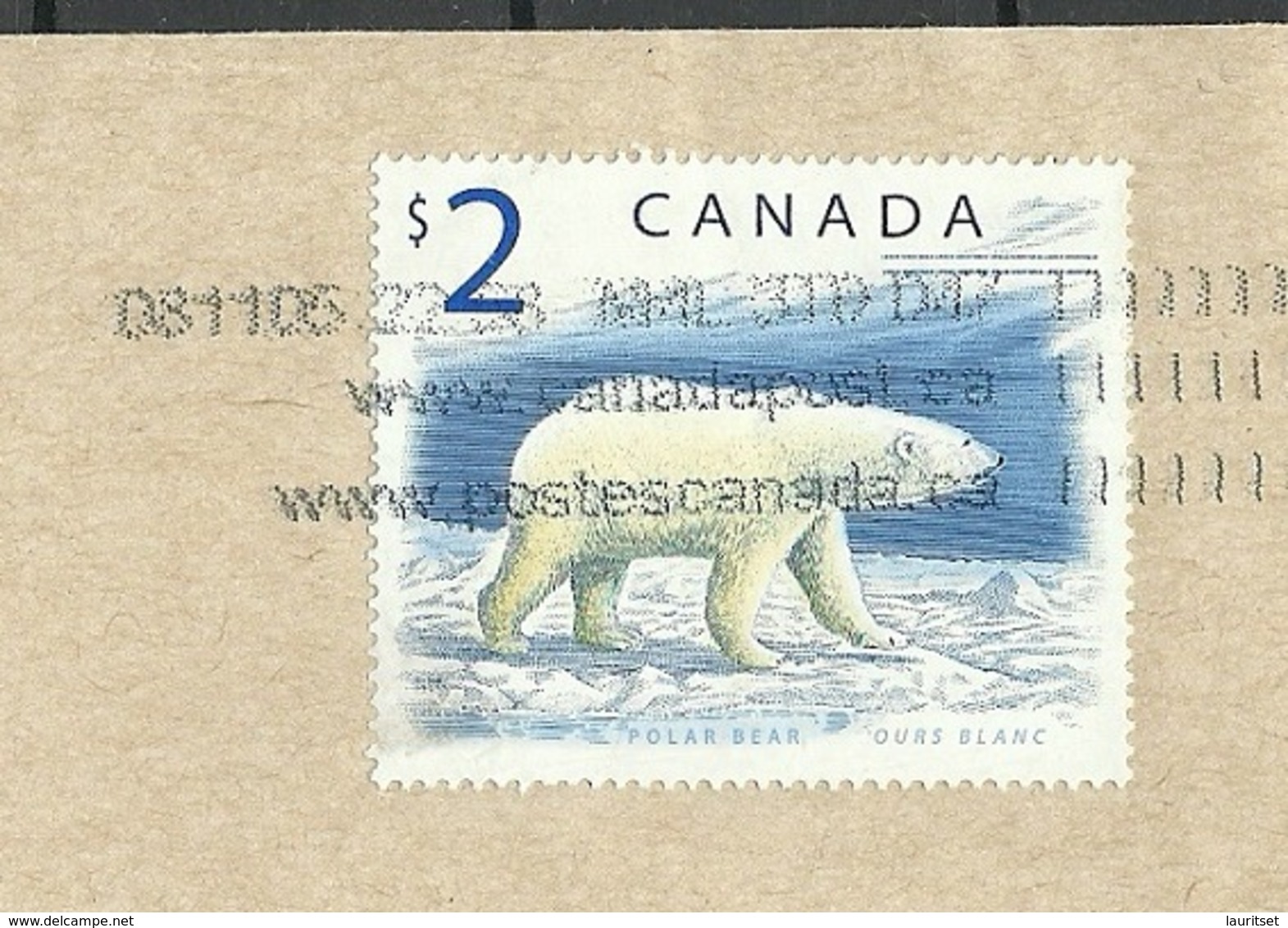 CANADA Kanada 2008 Air Mail Cover To Estonia Michel 1726 Polar Bear (1998) As Single Franking - Covers & Documents