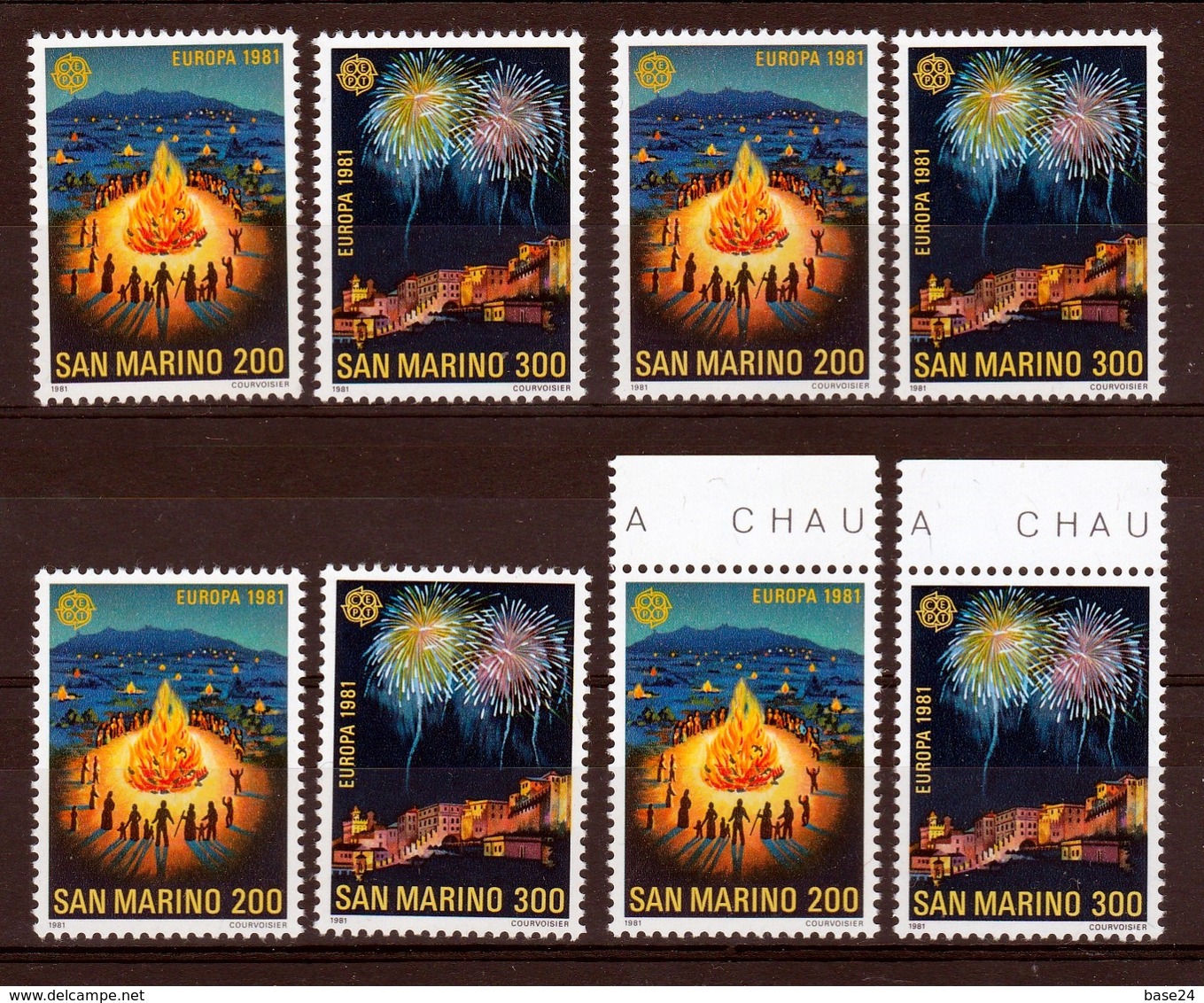 1981 San Marino Saint Marin EUROPA CEPT EUROPE 4 Serie Di 2 Valori MNH** - 1981