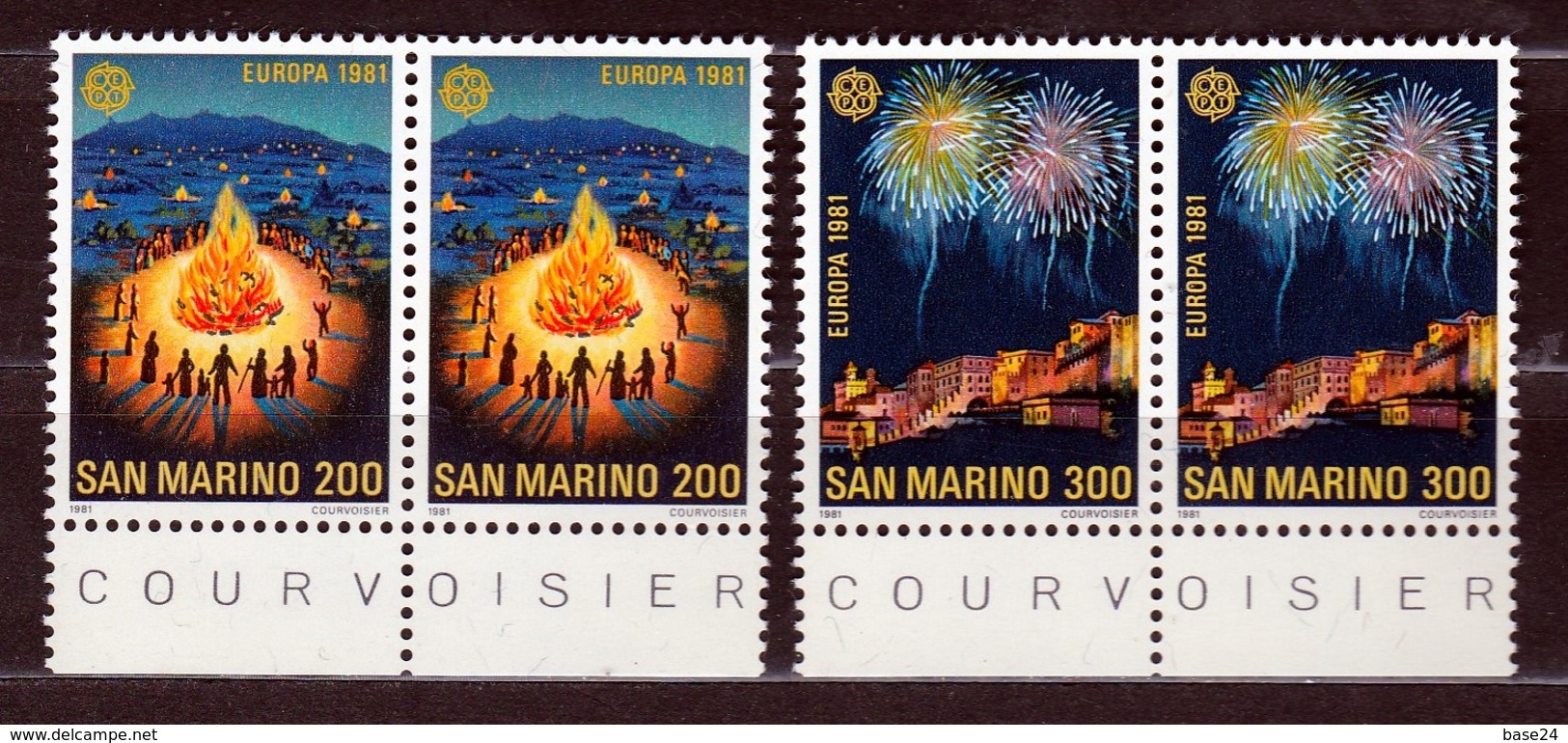 1981 San Marino Saint Marin EUROPA CEPT EUROPE 2 Serie Di 2 Valori Coppia MNH** - 1981