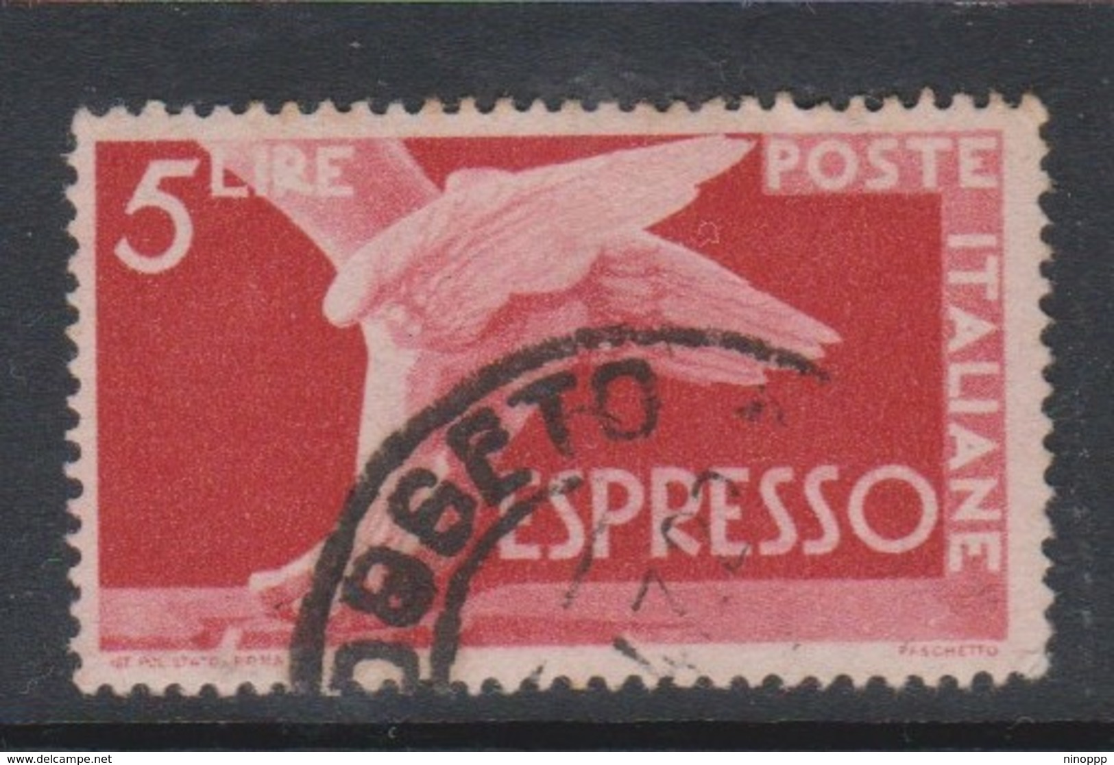 Italy E 25 1945-52  Special Delivery Stamp,5 Lire Red Brown,used - Express/pneumatic Mail