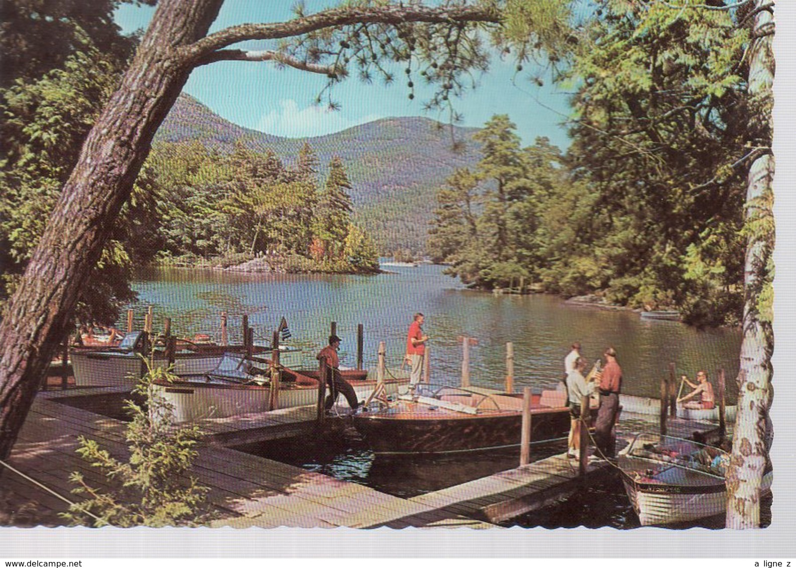 REF 358 : CPSM U.S.A. Lake George NY Scenic Narrows - Lake George