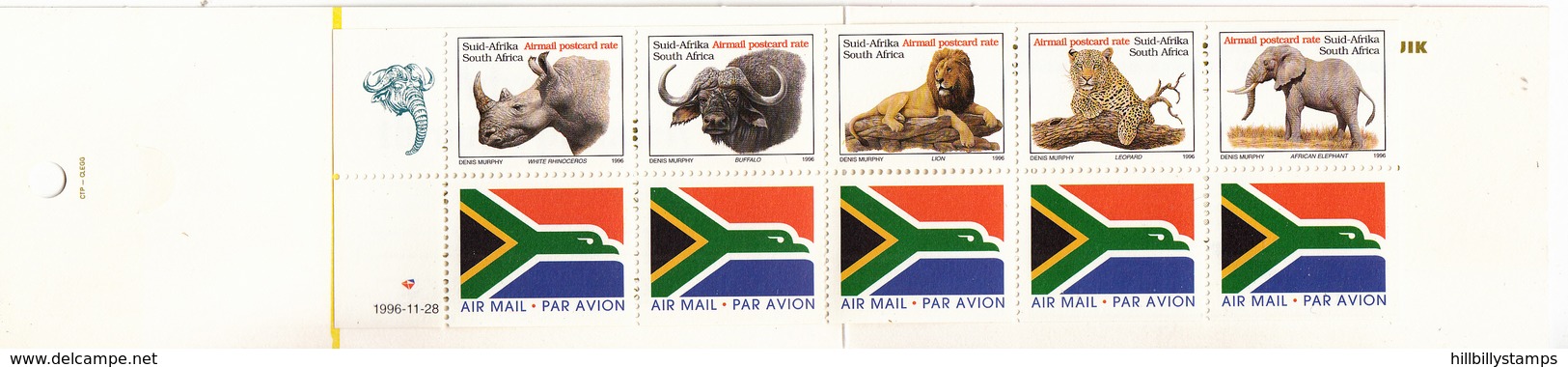 SOUTH AFRICA     SCOTT NO  C6E-I     MNH      YEAR  1996   COMPLETE BOOKLET - Luchtpost