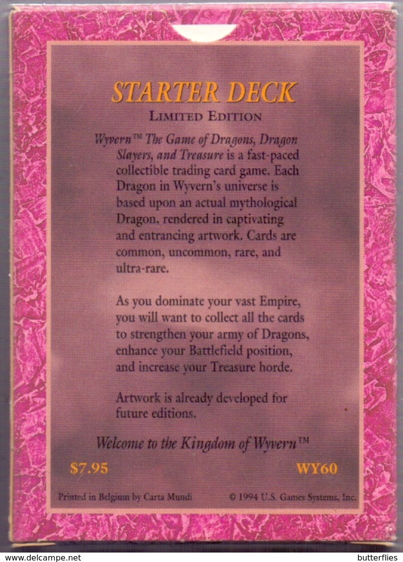Belgie - Speelkaarten - ** Wyvern - Dragons - 60 Stuks ** + 125gr - Autres & Non Classés