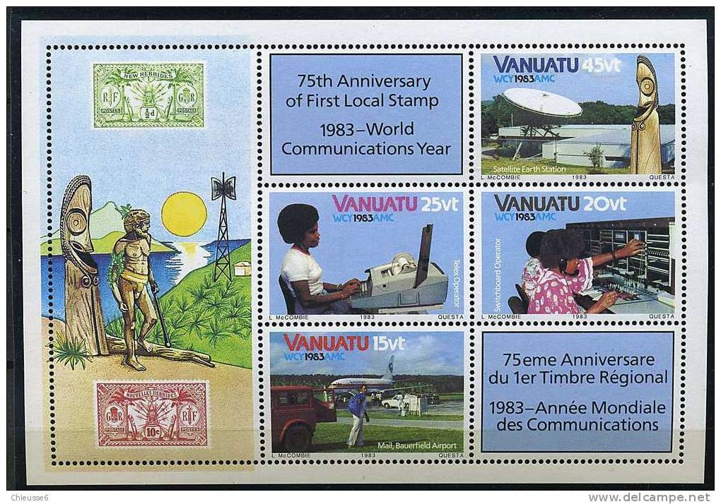 Vanuatu ** Bloc N° 5 - Année Mondiale Des Communications - Vanuatu (1980-...)