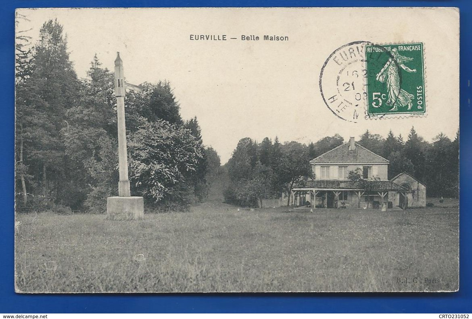 EURVILLE   Belle Maison   écrite En 1909 - Autres & Non Classés