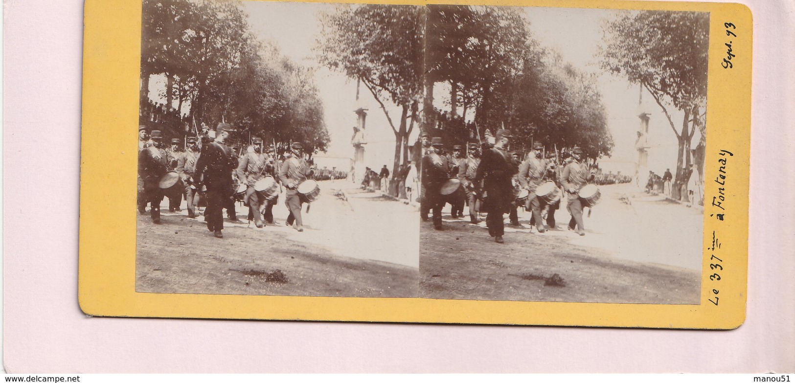 PHOTO Stéréoscopique - Le 337è à Fontenay - Stereoscopic