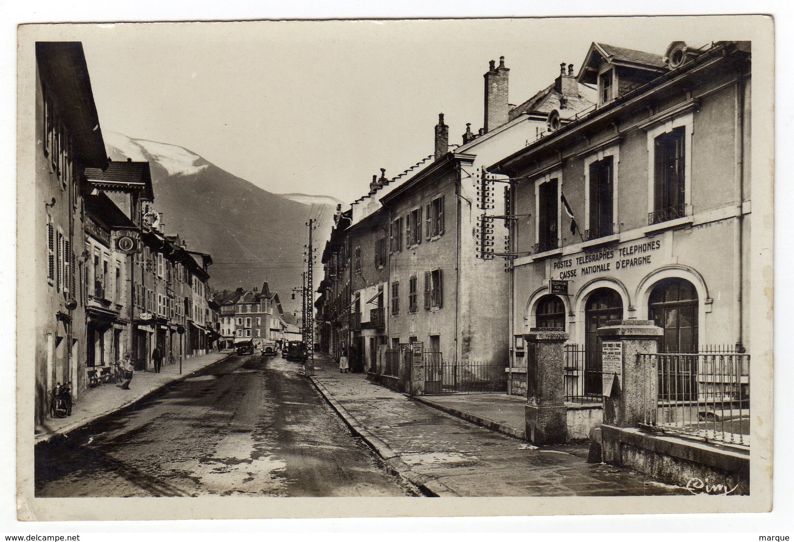 Cpsm BONNEVILLE La Poste Et La Rue Du Pont - Bonneville