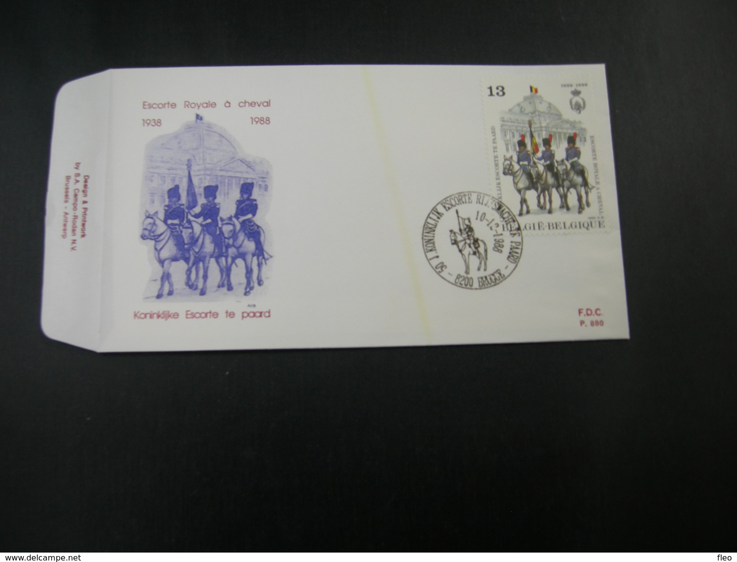 BELG.1988 2308 FDC (Brugge)KII : " Koninklijk Escorte Te Paard / L'escorte Royal A Cheval " - 1981-1990