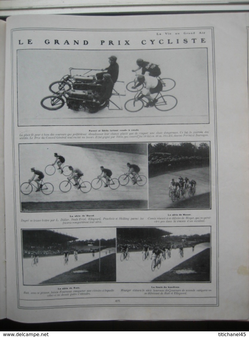 1910 AVIATION : MEETING DE REIMS : WACHTER/GRD PRIX AERO-CLUB/GRD PRIX CYCLISTE : SERES-PARENT-DUPRE-DE MAYER-RUTT