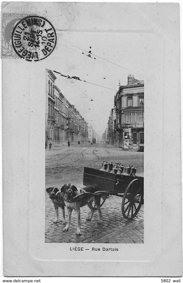 LIEGE : Charrette à Chien De Laitière Rue Dartois - 1910 - Liege