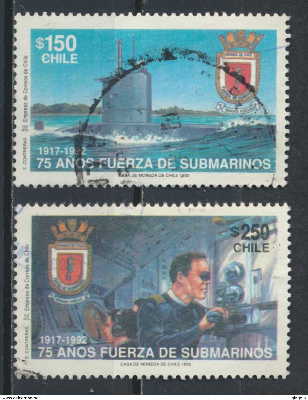 °°° CILE CHILE - Y&T N°1113/14 - 1992 °°° - Cile