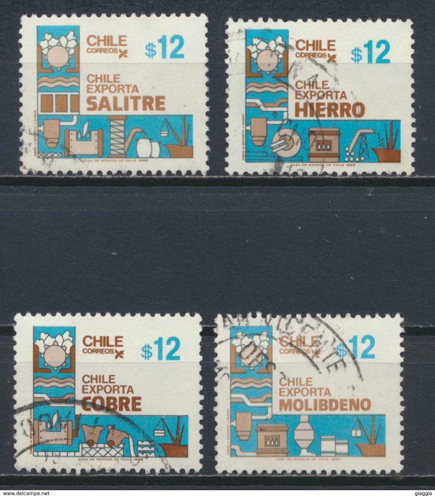 °°° CILE CHILE - Y&T N°723/26 - 1986 °°° - Cile