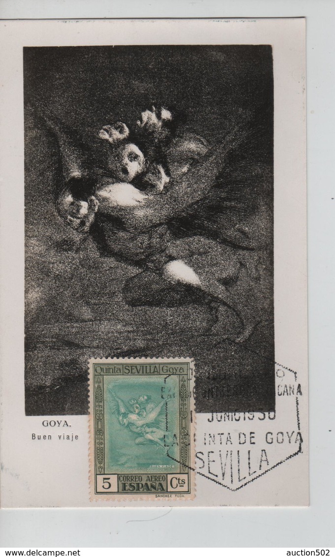 PR6648/ Spain Maximum Card Goya 1930 Cancellation Sevilla - Maximum Cards
