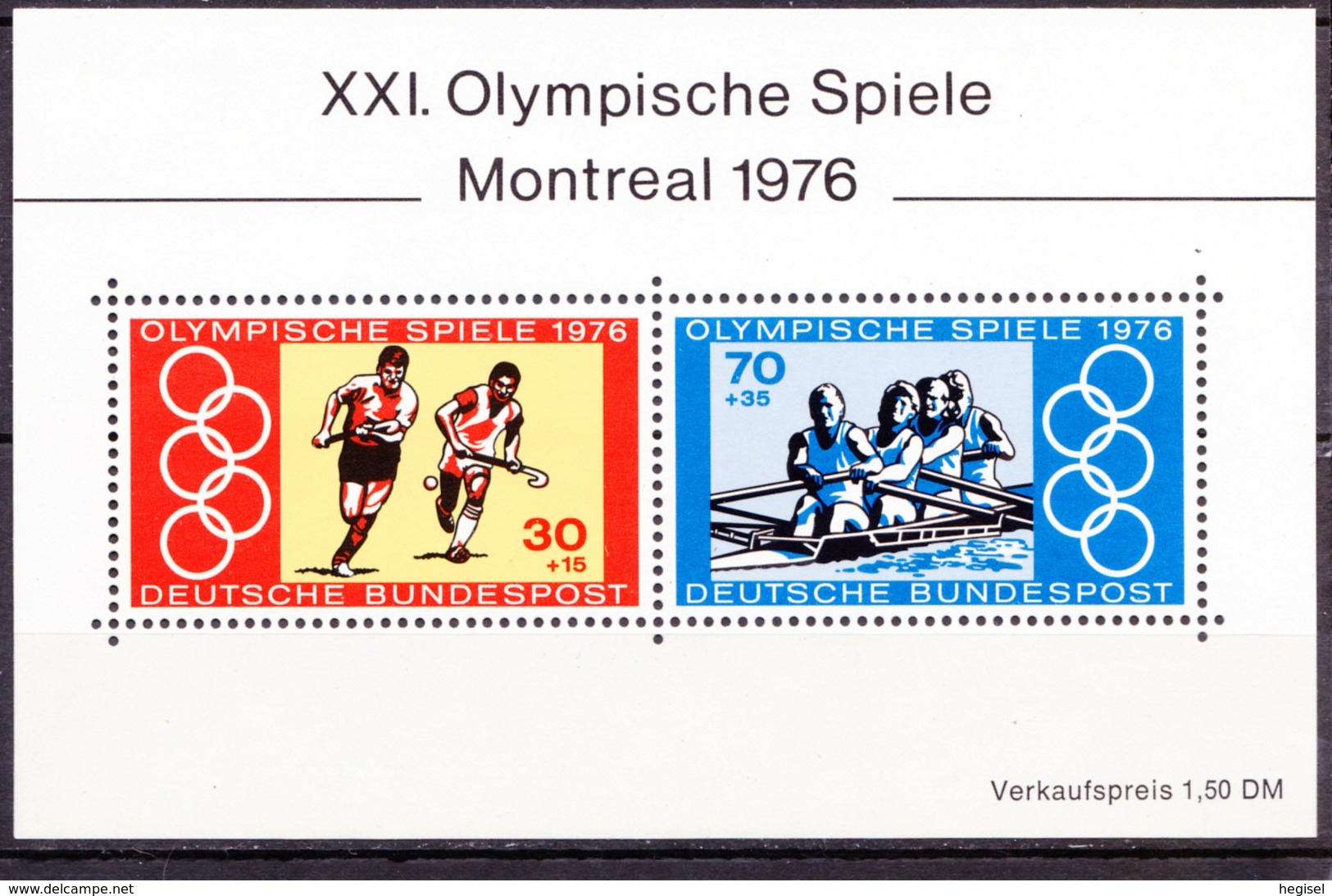 1976  Montreal, Deutsche Bundespost,Block (2 Werte), Postfrisch - Sommer 1976: Montreal