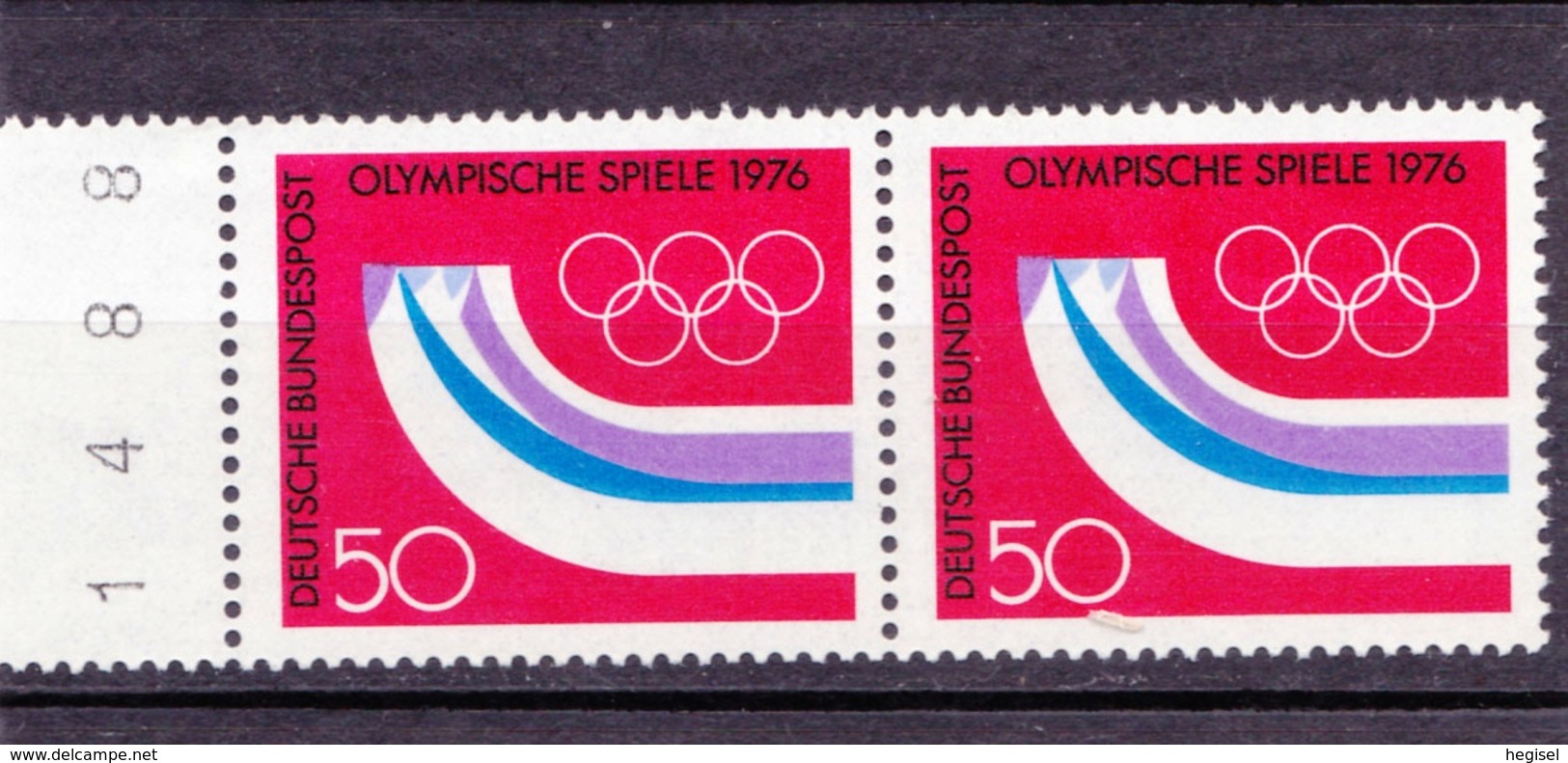 1976  Innsbruck, Deutsche Bundespost, 2er Streifen,  Postfrisch - Winter 1976: Innsbruck