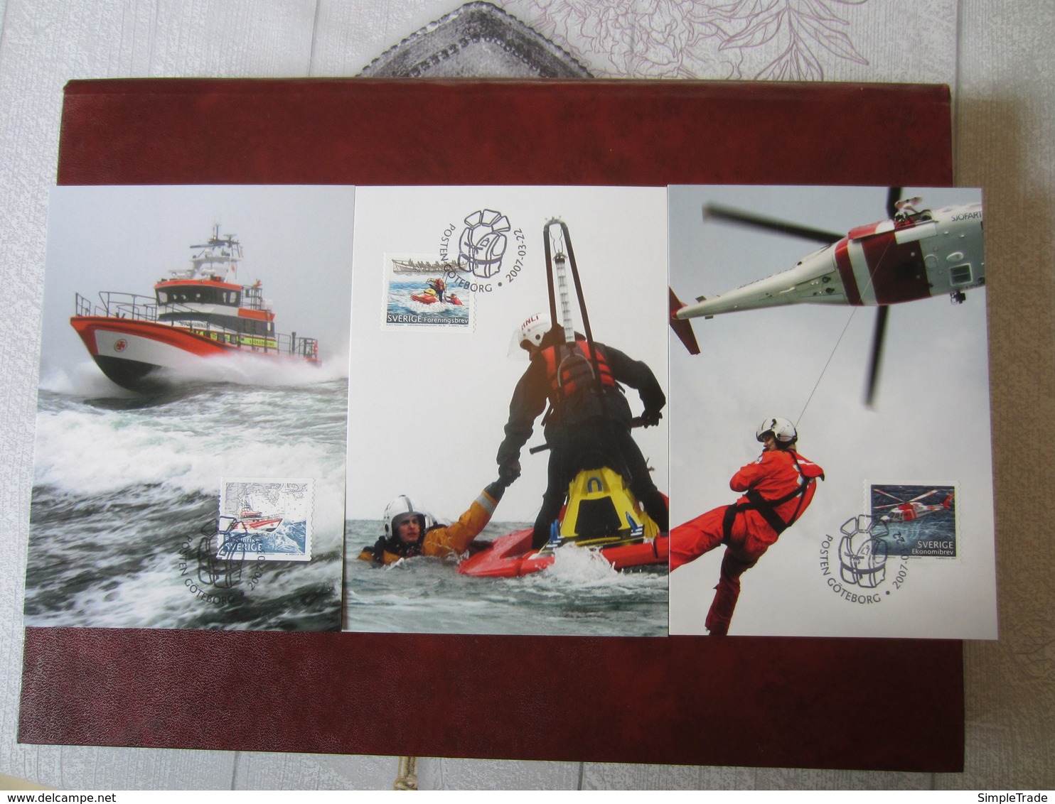 Maximum Cards Sweden 2007 Sea Rescue  (Complete Set) (Maxi 1 - 2 ) - Cartoline Maximum