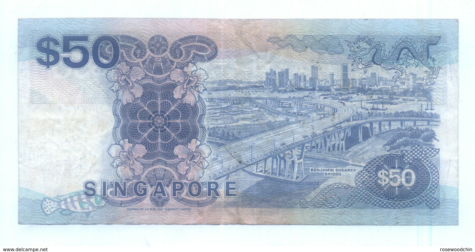 RARE !! SINGAPORE $50 Ship Series Coaster Vessel  CURRENCY MONEY BANKNOTE 'A' PREFIX (#2) - Singapur