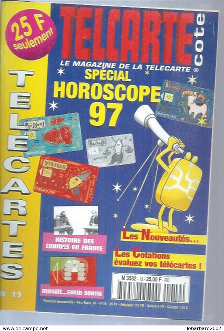 TELECARTES - COTE N° 19  - 1997 - Kataloge & CDs