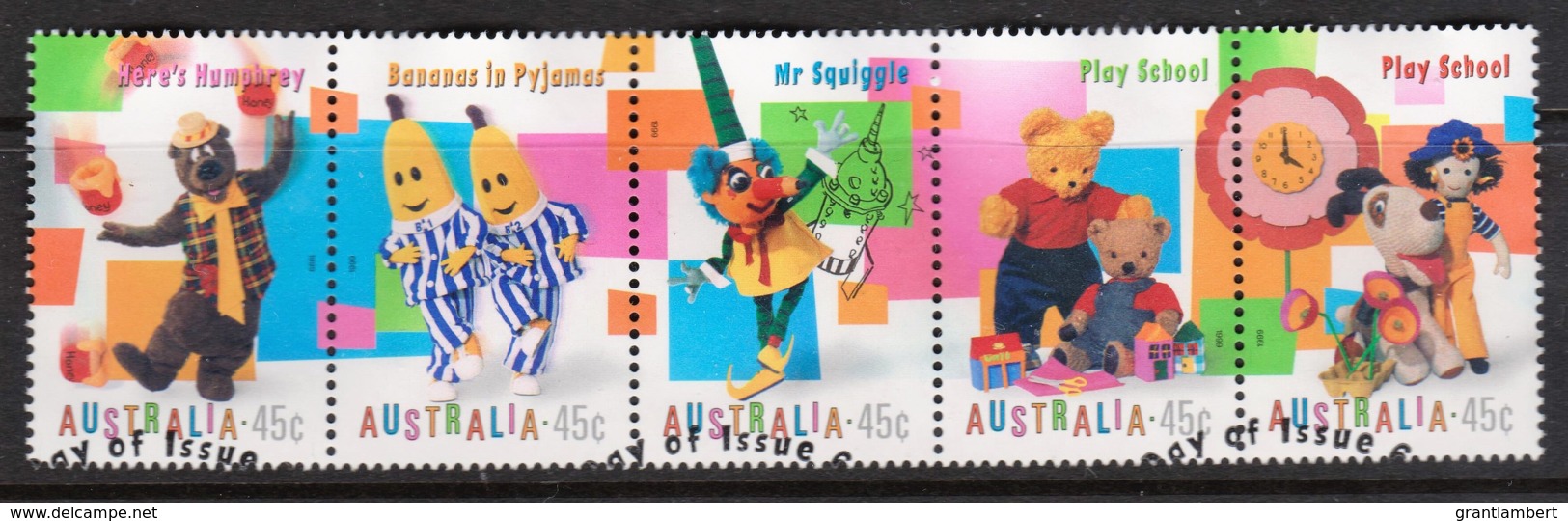 Australia 1999 Children's Television Strip Of 5 Used - - Used Stamps