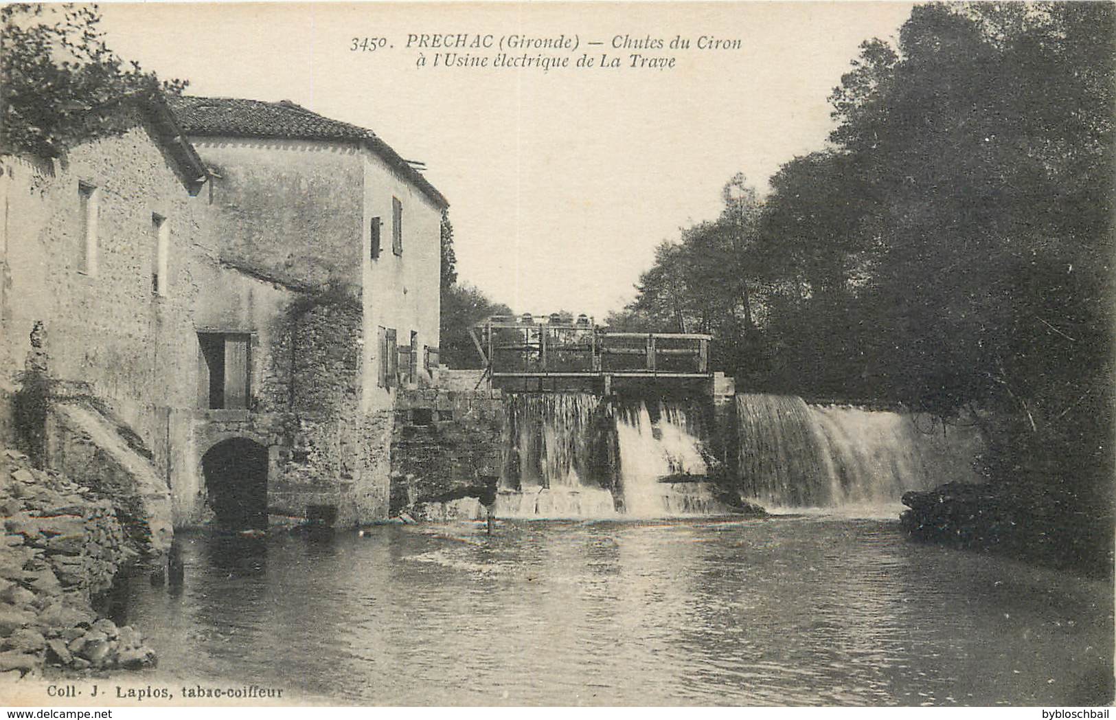 CPA 33 Gironde Prechac Chutes Du Ciron à L'Usine Electrique De La Trave - Autres & Non Classés