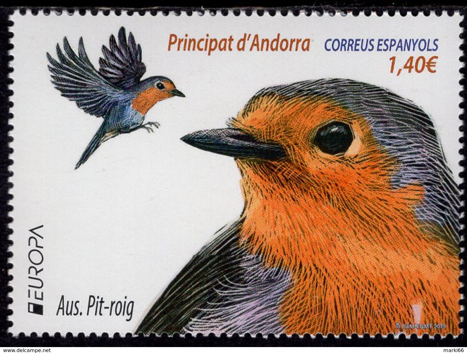 Spanish Andorra - 2019 - Europa CEPT - National Birds - Mint Stamp - Nuovi