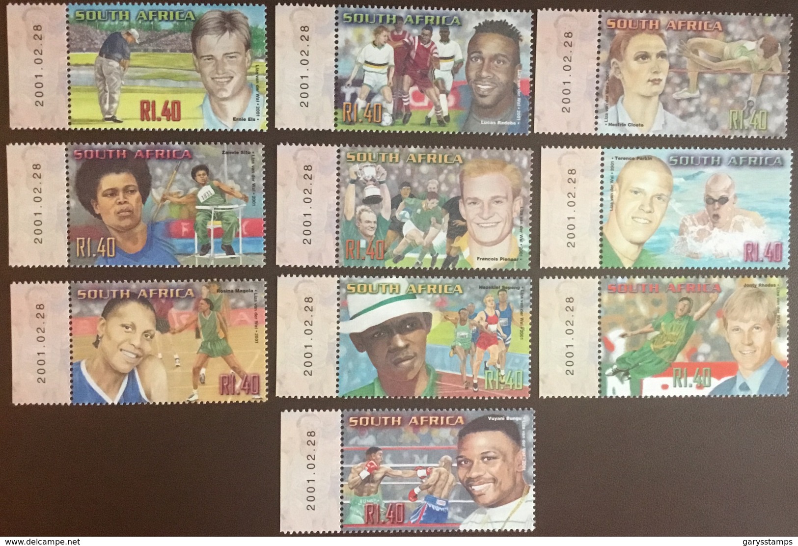 South Africa 2001 Sporting Heroes MNH - Ungebraucht