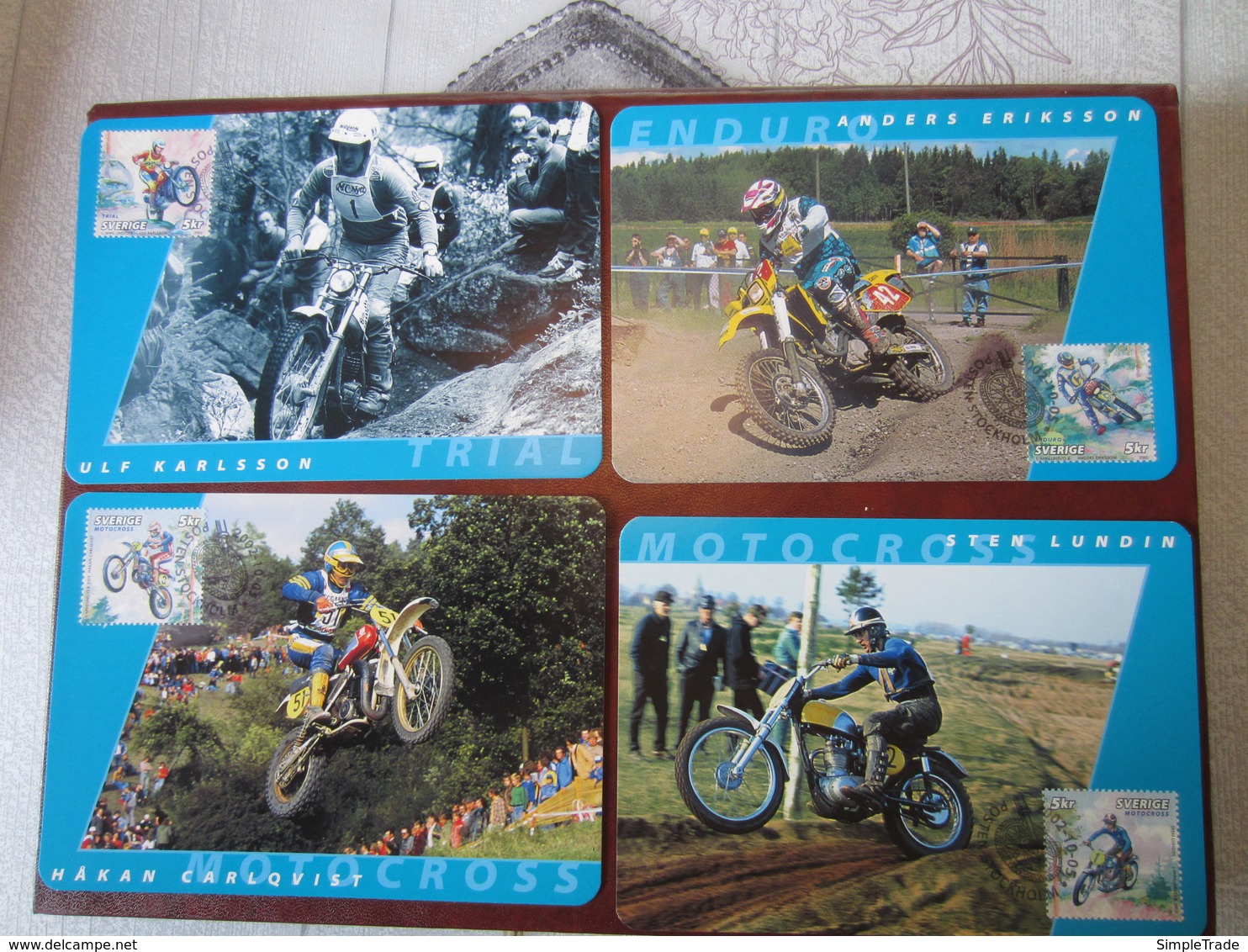 Maximum Cards Sweden 2002  Motorcycle Sports  (Complete Set) (Maxi 1 - 4 ) - Cartes-maximum (CM)