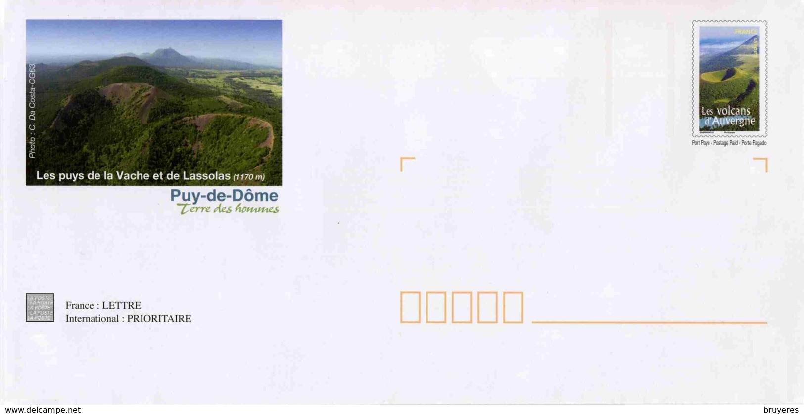 PAP De 2006 Avec Timbre "Les Volcans D'Auvergne" Et Illust. "Puy-de-Dôme - Les Puys De La Vache Et De Lassolas (1170 M)" - Volcanos