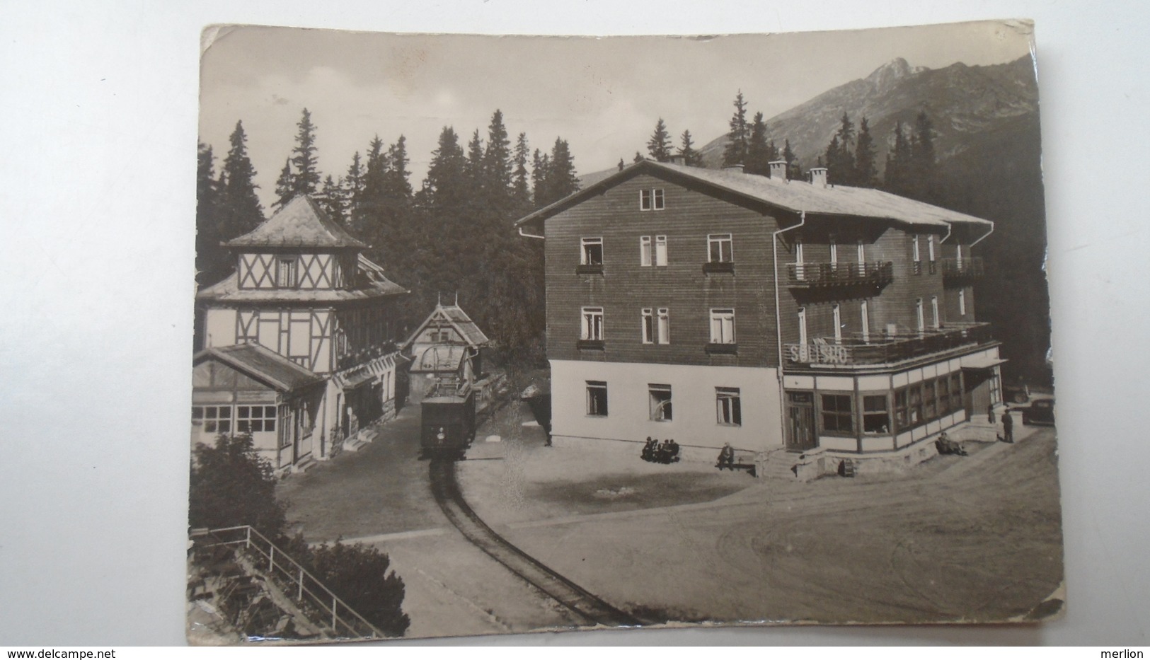 D166596 Slovakia Vysoke Tatry - Srbske Pleso - Hotel Solisko - Funiculare - 1956 - Slovacchia