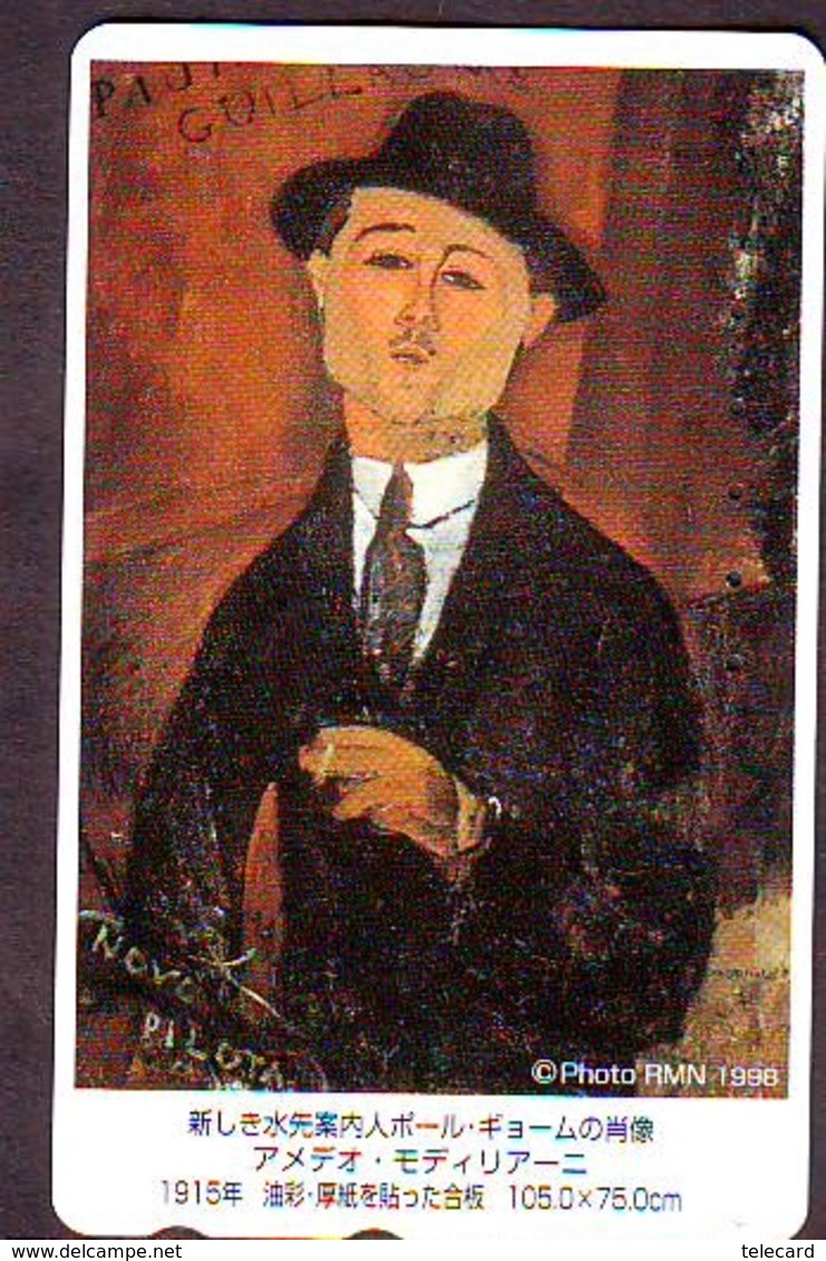 Télécarte Japon * PEINTURE  * ART (2338) Amedeo Modigliani   * Japan * Phonecard * KUNST TELEFONKARTE - Painting