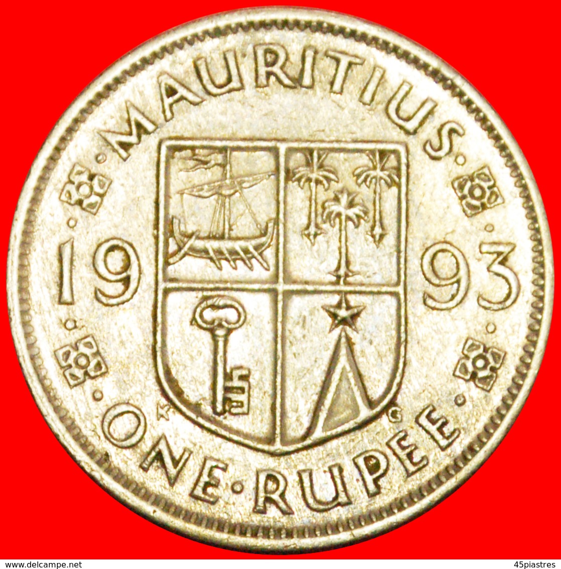 + SHIP (1987-2016): MAURITIUS ★ 1 RUPEE 1993! LOW START ★ NO RESERVE! - Mauritius